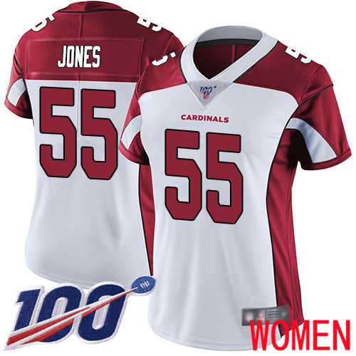 Arizona Cardinals Limited White Women Chandler Jones Road Jersey NFL Football 55 100th Season Vapor Untouchable